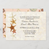 Invitation Tropical Beach Shells Starfish Nautilus Été (Devant / Derrière)