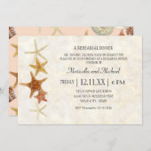 Invitation Tropical Beach Shells Starfish Nautilus Été (Devant / Derrière)