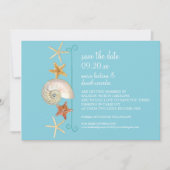 Invitation Tropical Beach Shells Starfish Nautilus Été (Devant)