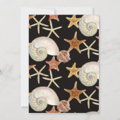 Invitation Tropical Beach Shells Starfish Nautilus Été (Dos)