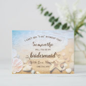 Invitation Tropical Beach Starfish Mariage Bridesmaid (Debout devant)