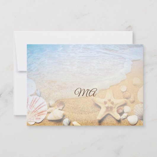 Invitation Tropical Beach Starfish Mariage Bridesmaid (Dos)