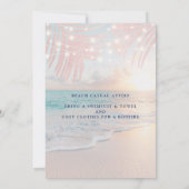 Invitation Tropical Beach Sunset Pastel Anniversaire (Dos)