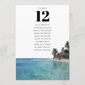 Invitation Tropical Beach Table Number Seating Chart (Dos)