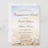 Invitation Tropical Beach Wedding Starfish Engagement Party (Devant)