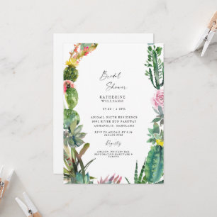Invitation Tropical Botanical Mariage Blanc Shower