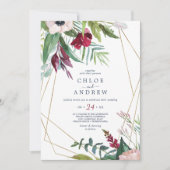 Invitation Tropical Breeze Décontracté Mariage géométrique (Devant)