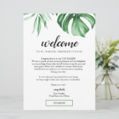 Invitation Tropical Business Trip Bienvenue Lettre & Itinérai (Debout devant)