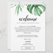 Invitation Tropical Business Trip Bienvenue Lettre & Itinérai (Devant)