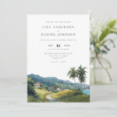 Invitation Tropical Caribbean Destination Photo Wedding (Debout devant)