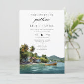 Invitation Tropical Caribbean Elopement Wedding Reception (Debout devant)