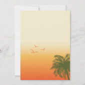 Invitation Tropical Chaud Sunset Palm Trees Retraite (Dos)