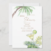 Invitation Tropical Cheers Margarita Fête des mariées (Devant)