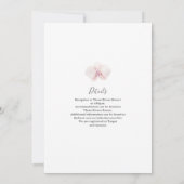 Invitation Tropical chic orchidée rose mariage (Dos)