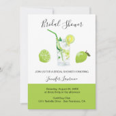 Invitation Tropical Citrus Green Lime Bridal Shower  (Devant)