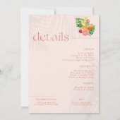 Invitation Tropical Citrus Spritz | Week-end d'enterrement (Dos)