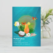 Invitation Tropical Cocktail Graduation Party (Debout devant)