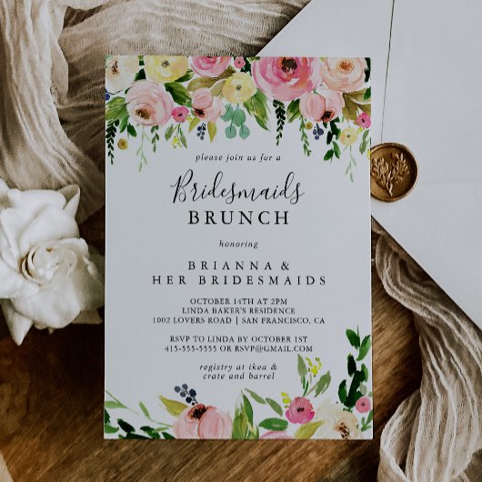 Invitation Tropical Colorful Automne Bridesservatrices Brunch