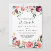 Invitation Tropical Colorful Summer Nuestra Boda Mariage (Devant)