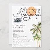 Invitation Tropical Cruise Honeymoon Fund Couples Douche (Devant)