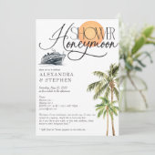Invitation Tropical Cruise Honeymoon Fund Couples Douche (Debout devant)