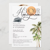 Invitation Tropical Cruise Honeymoon Fund Couples Douche (Devant / Derrière)