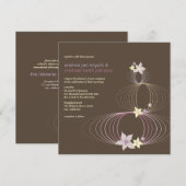 Invitation tropical de mariage de Frangipani (Devant / Derrière)