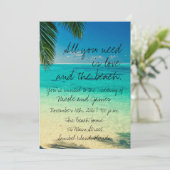 Invitation tropical de mariage de plage de la (Debout devant)