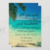 Invitation tropical de mariage de plage de la (Devant / Derrière)