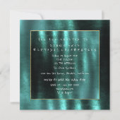 Invitation Tropical Deep Emerald Green Velvet Party (Devant)