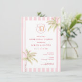 Invitation Tropical Destination Wedding Rehearsal Dinner (Debout devant)