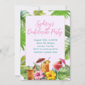 Invitation Tropical Drinks Bachelorette Party (Devant)
