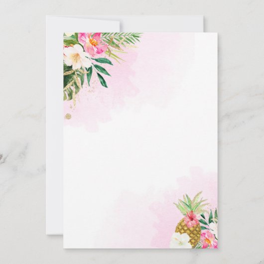 Invitation Tropical Drive By Baby shower Pineapple Drive Thru (Dos)