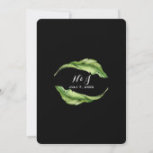 Invitation Tropical Feuille Green Classy Chic Mariage (Dos)