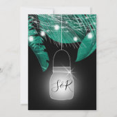 Invitation Tropical Feuilles de Palmier Lumière Jar Invitatio (Dos)