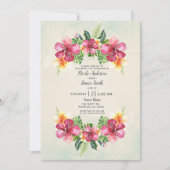 Invitation Tropical Fleurs Aloha Fleurs Botaniques Mariage (Devant)