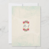 Invitation Tropical Fleurs Aloha Fleurs Botaniques Mariage (Dos)