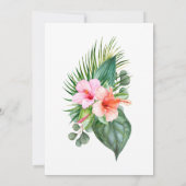 Invitation Tropical Floral Arch Frame Retraite (Dos)