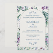 Invitation Tropical Floral Botanical Wedding Personalized (Devant / Derrière)