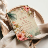 Invitation Tropical Floral Destination Wedding