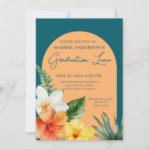 Invitation Tropical Floral Graduation Party