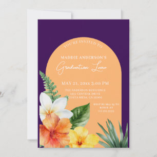 Invitation Tropical Floral Graduation Party