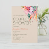 Invitation Tropical Floral Hibiscus Fête de Mariage Hawaïenne (Debout devant)