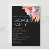Invitation Tropical Floral Hibiscus Hawaiian Engagement Party (Devant)