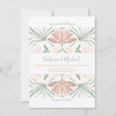 Invitation Tropical Floral mariage mexicain en tuiles (Devant)