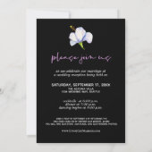 Invitation Tropical Floral Nœud Juste Mariés Plage (Dos)