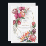 Invitation Tropical Floral Paradise Botanical Gold Wedding<br><div class="desc">Customize for your event</div>