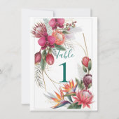 Invitation Tropical Floral Paradise Botanical Gold Wedding  (Devant)