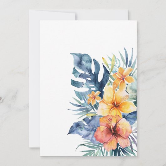 Invitation Tropical Floral Summer Bachelorette Party (Dos)