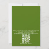 Invitation Tropical Frame Elegant Green QR Code Wedding (Dos)